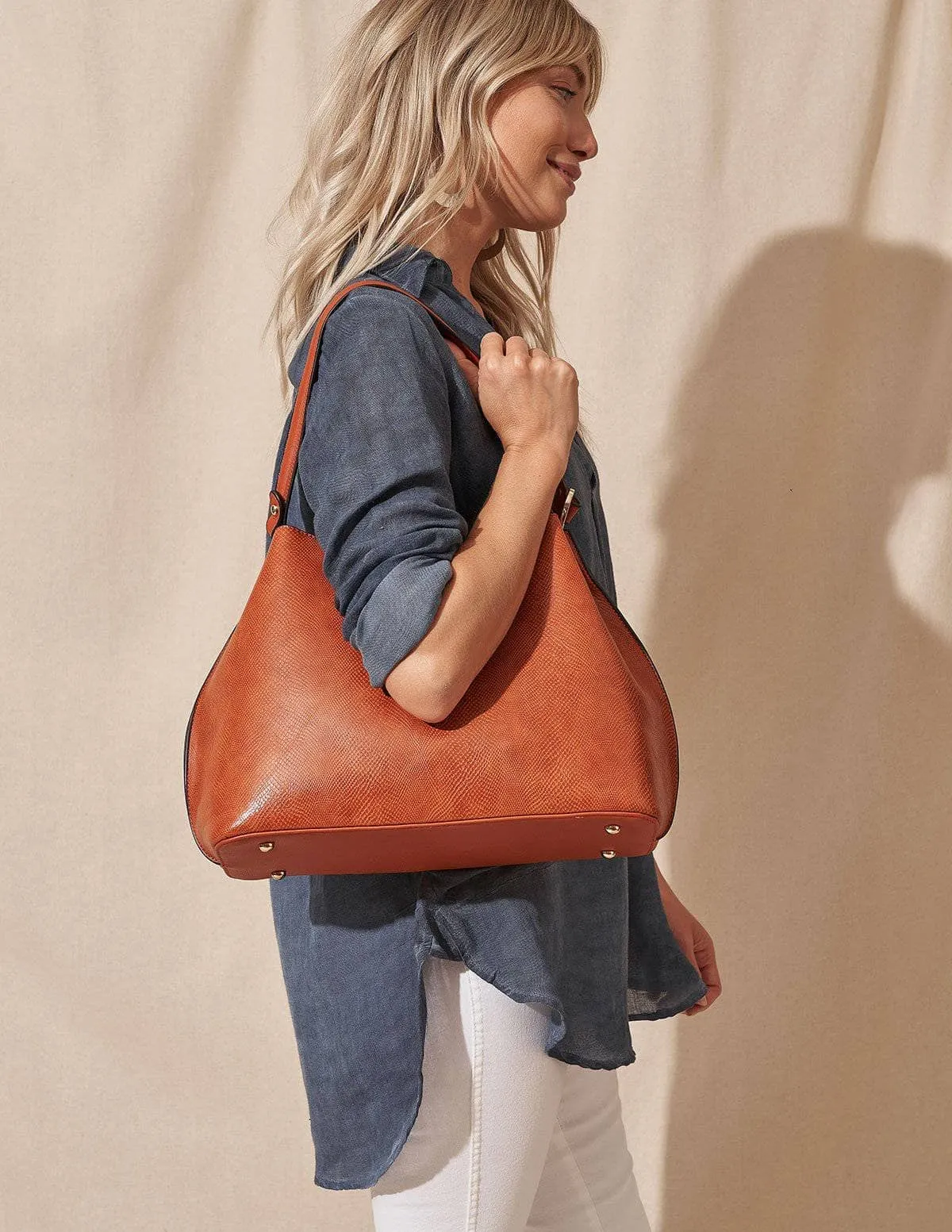 Vegan Leather 2 in 1 Convertible Tote