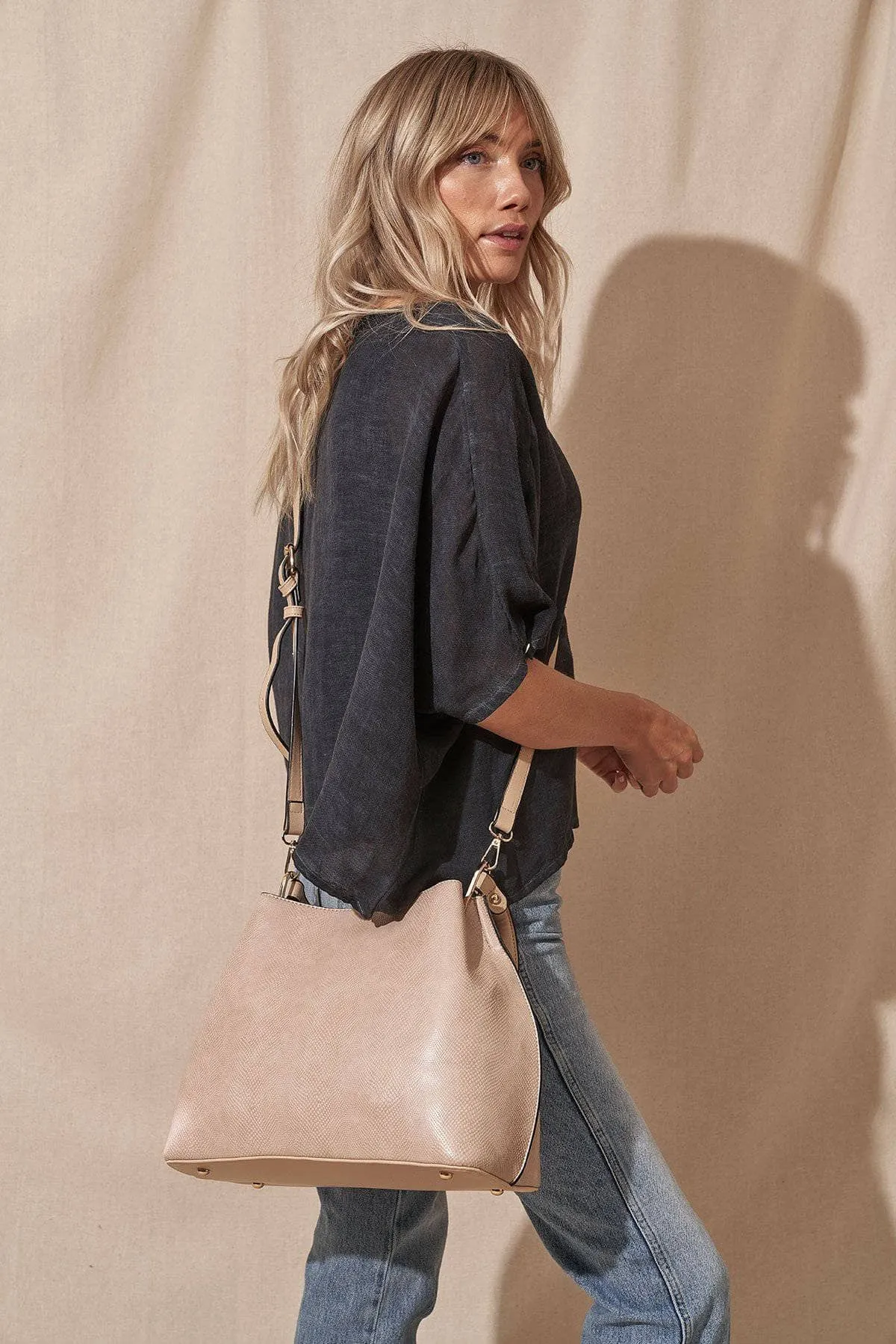 Vegan Leather 2 in 1 Convertible Tote
