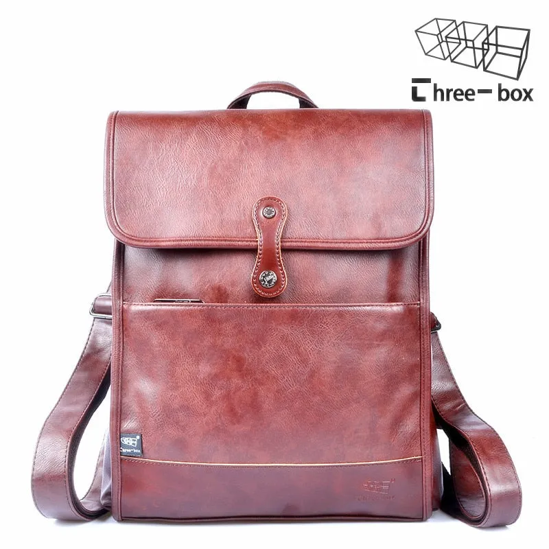 Vegan Leather Backpack Vintage for Women Travel Backpack School Bag