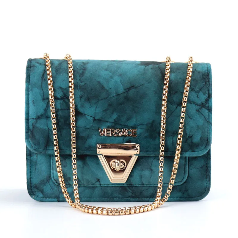 Velvet Evening Clutch Bag Gold Chain Crossbody Bag #V-336 #22