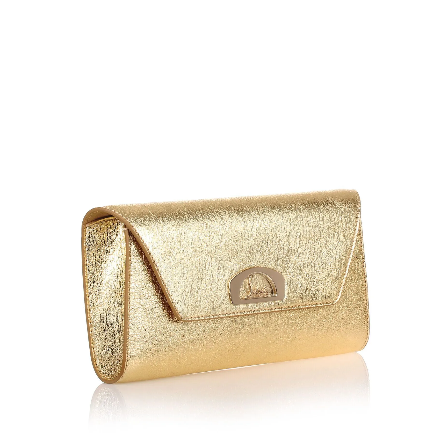 Vero Dodat gold leather clutch