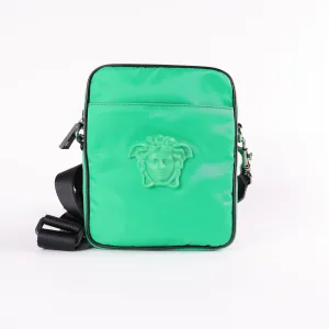 VERSACE La Medusa Logo Nylon Crossbody Bag