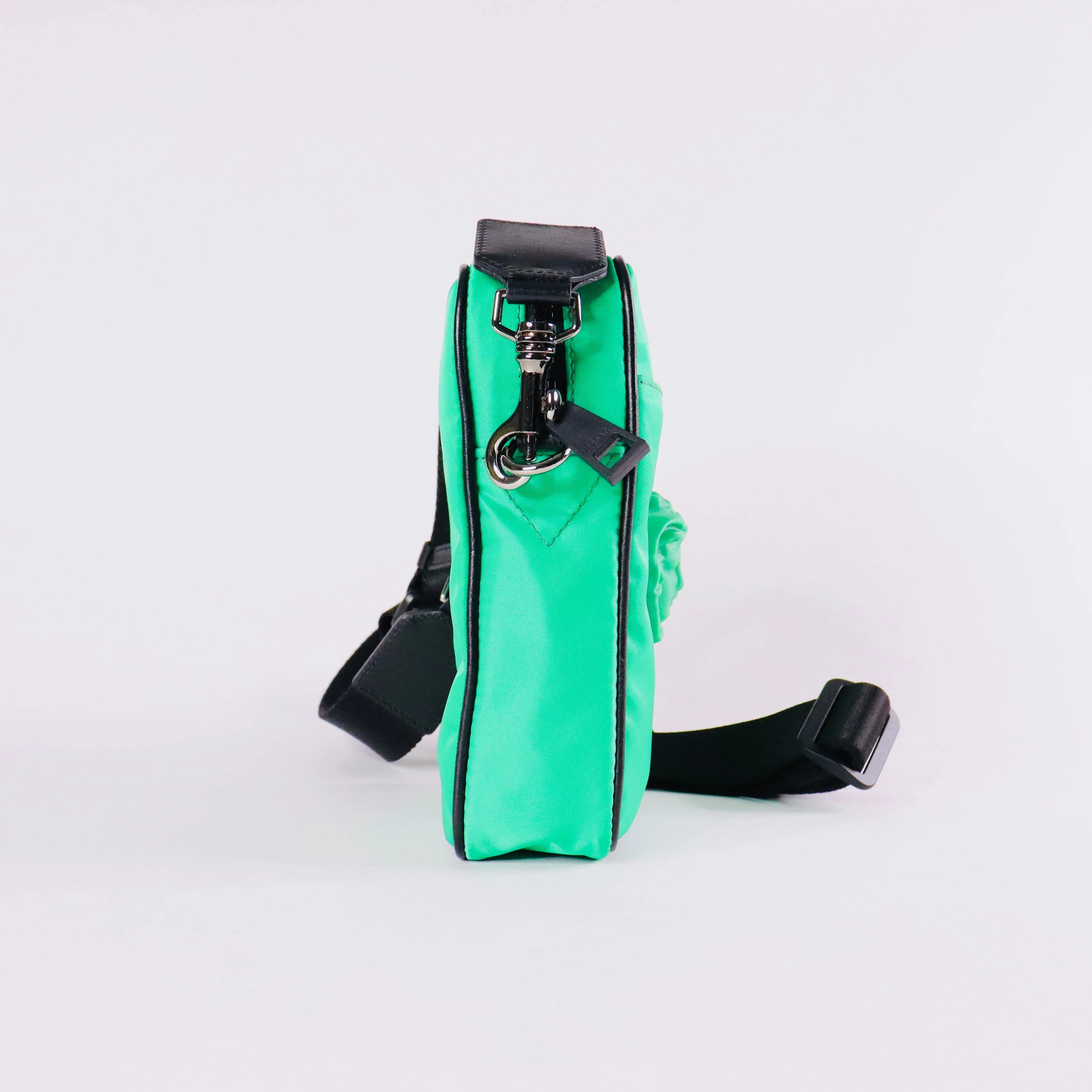 VERSACE La Medusa Logo Nylon Crossbody Bag