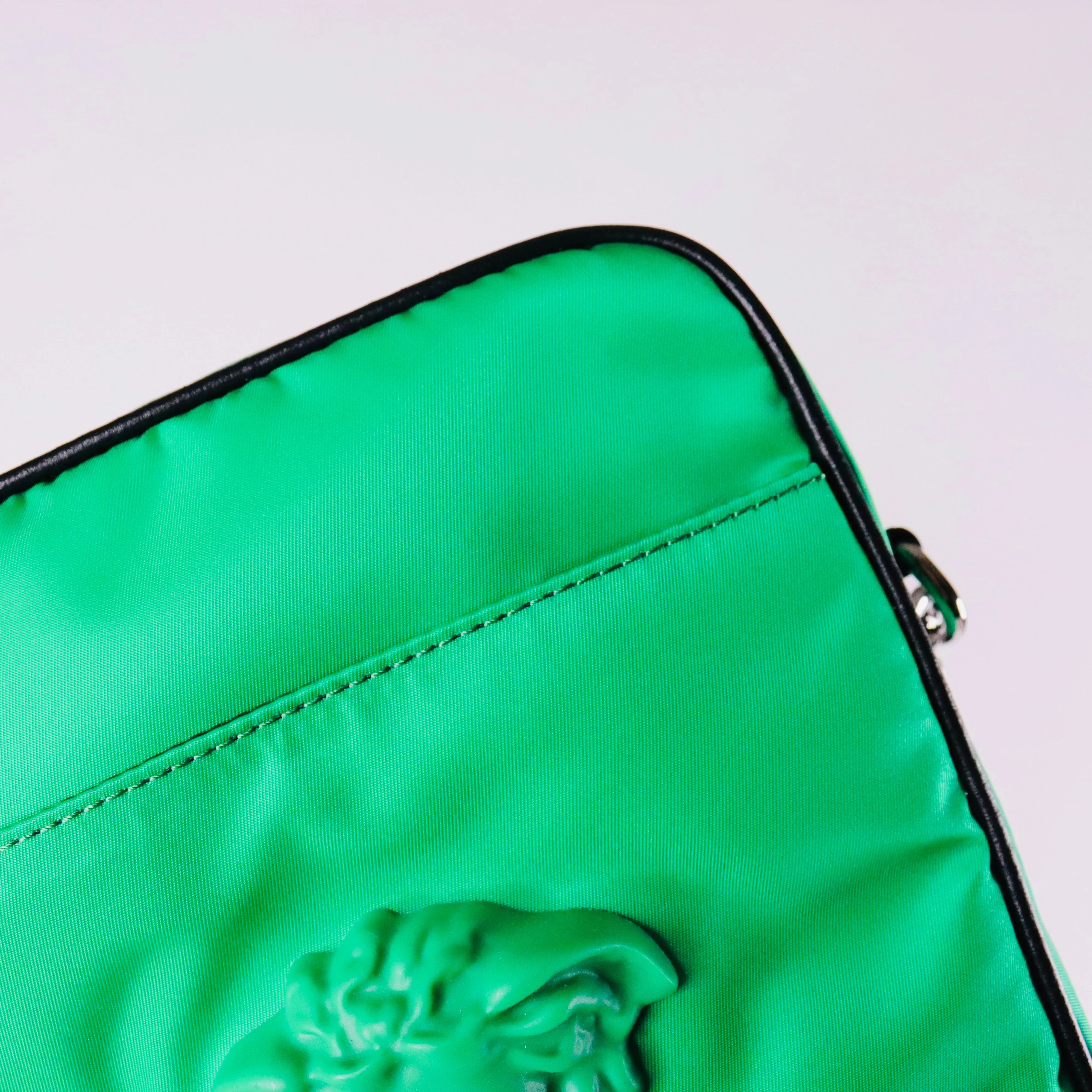 VERSACE La Medusa Logo Nylon Crossbody Bag
