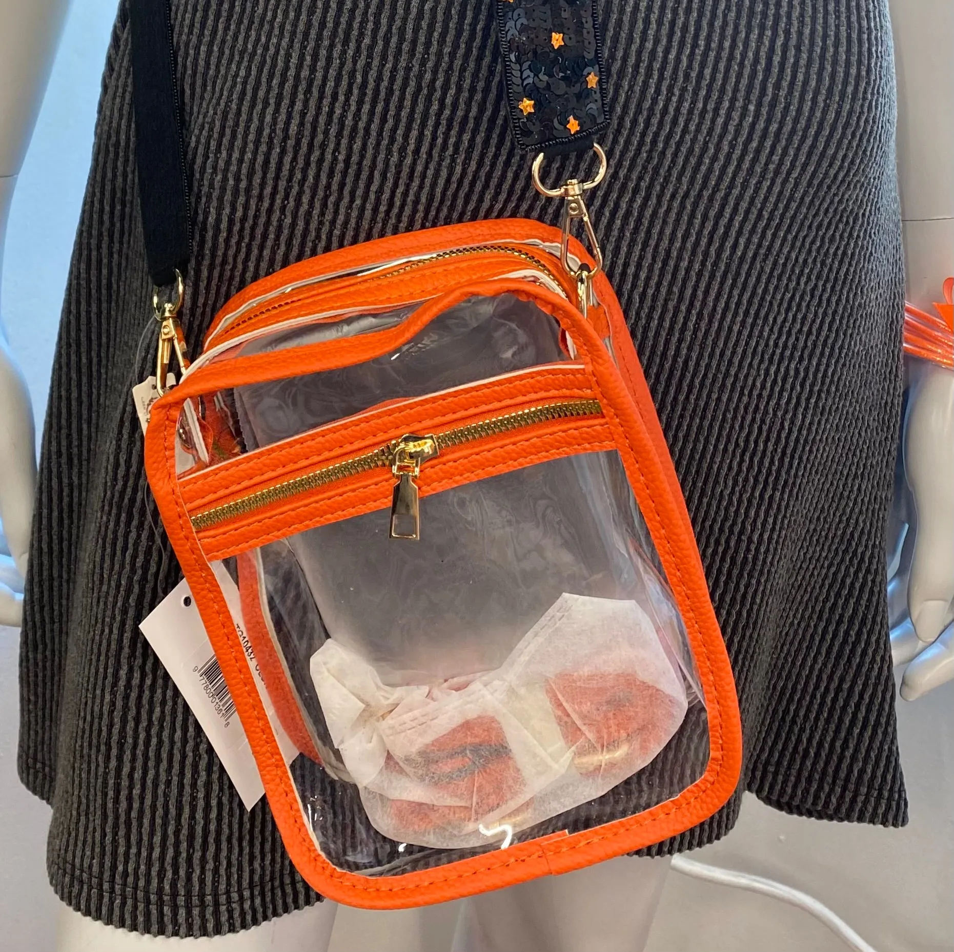 Vertical Clear Crossbody Bags