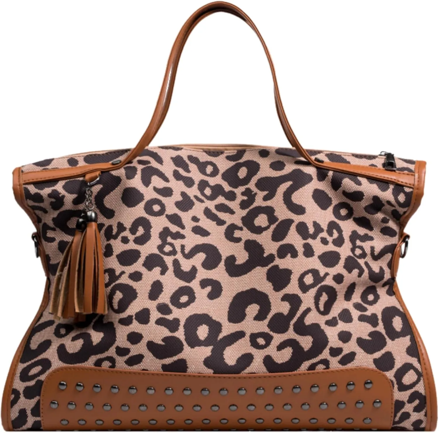 Vintage Leather Tote Bags Studded Purse Large Crossbody Bag Y2k Satchel Women