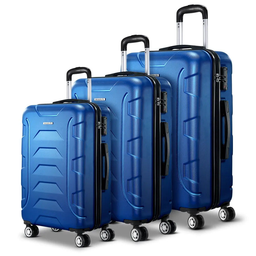Wanderlite luggage set: 3pc TSA Hard Shell Suitcase Set