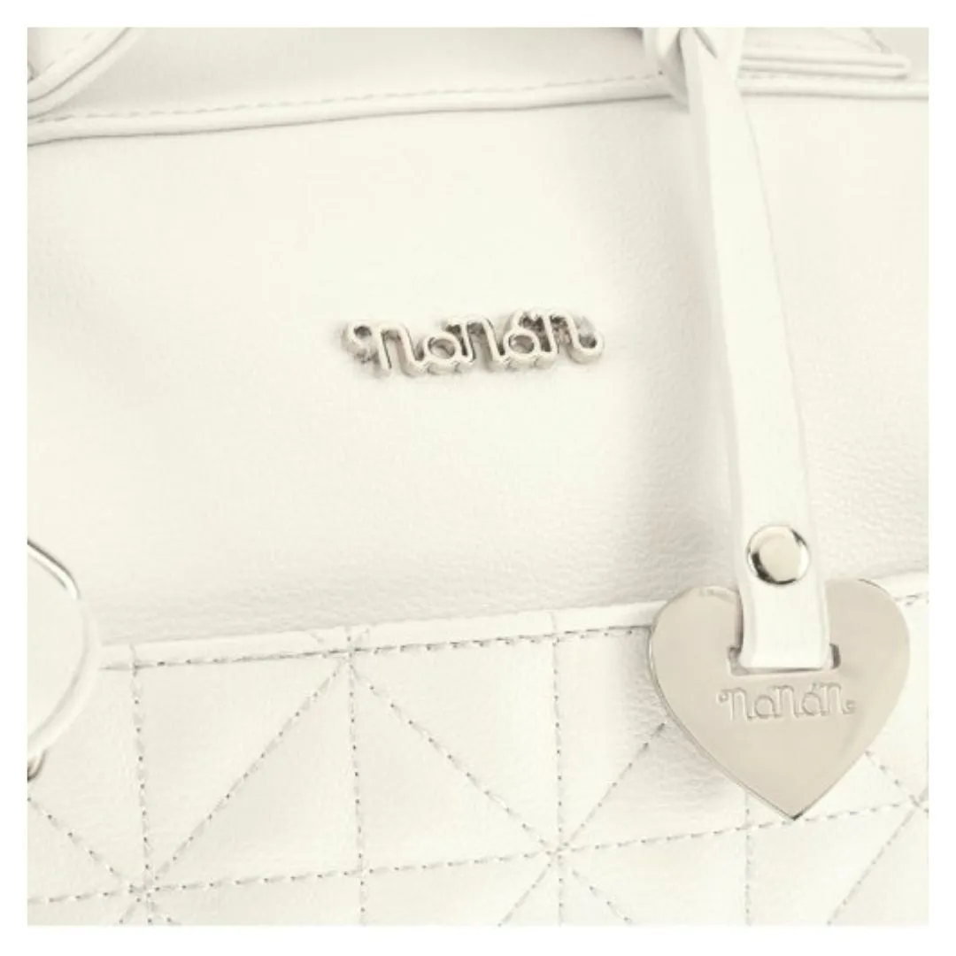 White Quilted Baby Bag & Changing Mat