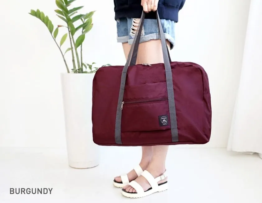 Wind Blows Waterproof Foldable Luggage Bag(Wine) - H00203