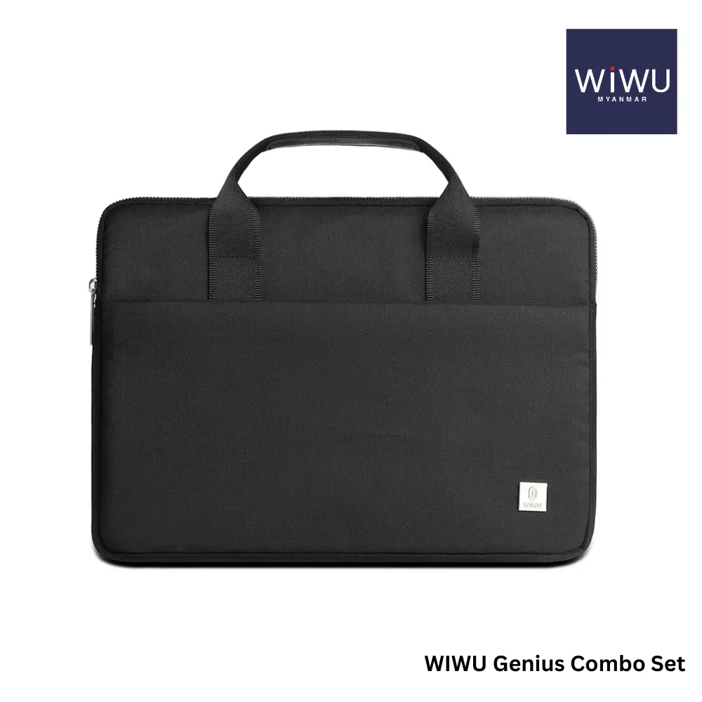 WIWU Genius Combo Set Laptop Bag With Mouse & Mouse Pad(14") - Black