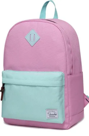 Women Backpack Girls VASCHY Unisex Classic Water Resistant Rucksack School Backpack 14Inch Laptop for Teenager Casual Daypack