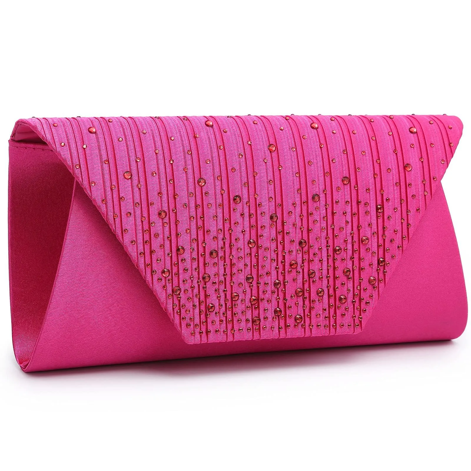 Women Glitter Rhinestone Wedding Evening Purse Envelope Clutch Dasein