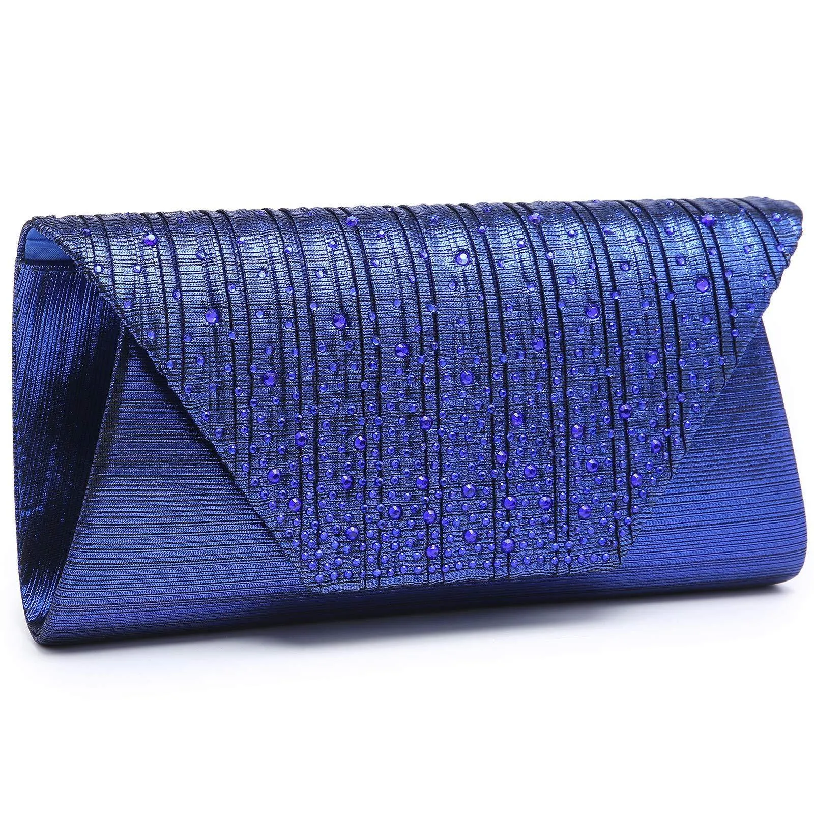 Women Glitter Rhinestone Wedding Evening Purse Envelope Clutch Dasein