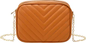 Women Messenger Bag Fashion Simple Trend Chain Shoulder Bag Purse Practical Messenger Bags for Girls (Brown, One Size)