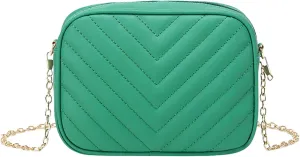 Women Messenger Bag Fashion Simple Trend Chain Shoulder Bag Purse Practical Messenger Bags for Girls (Green, One Size)