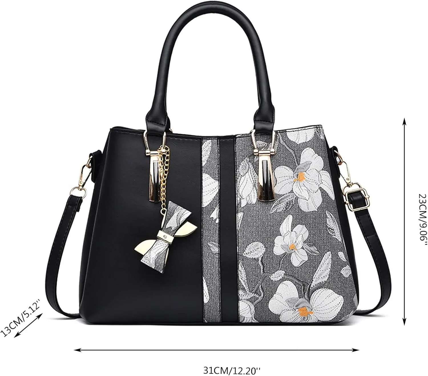 Women's Classic Satchel Bags Small Crossbody Bags Classic Double Zip Top Satchel Bag Versatile Travel Purse(White)