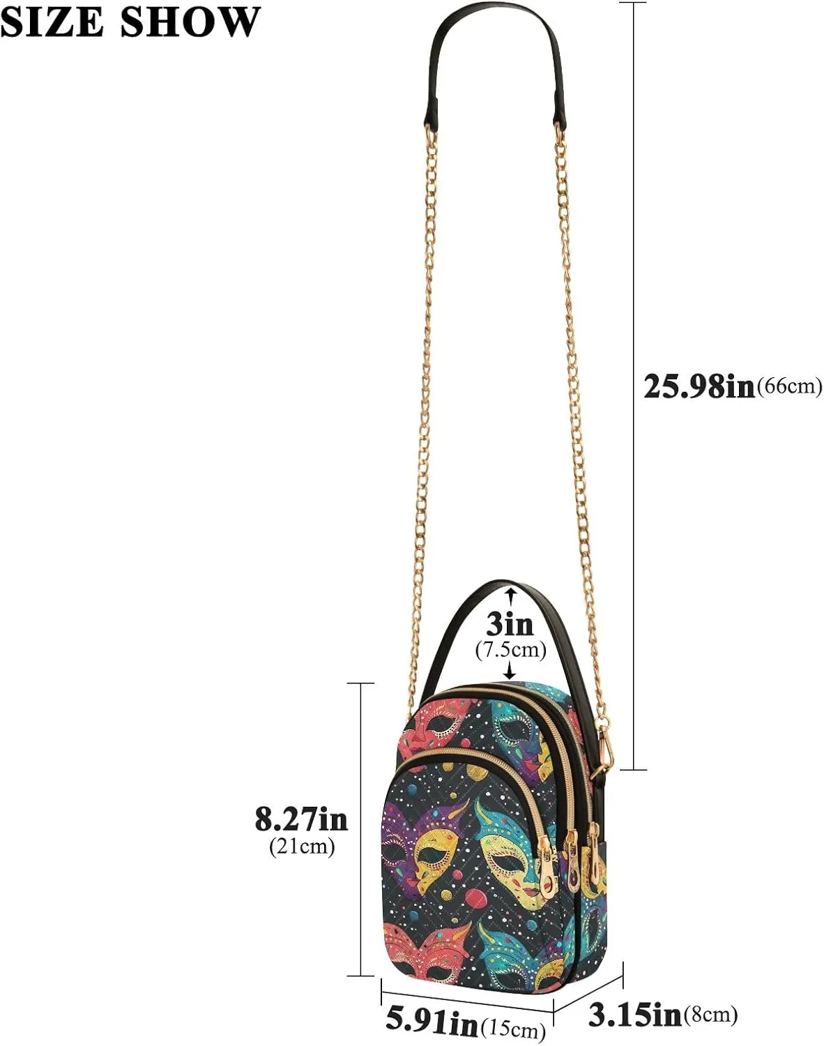 Women's Crossbody Bags Quilted Purse with Chain Phone Purse Handbag