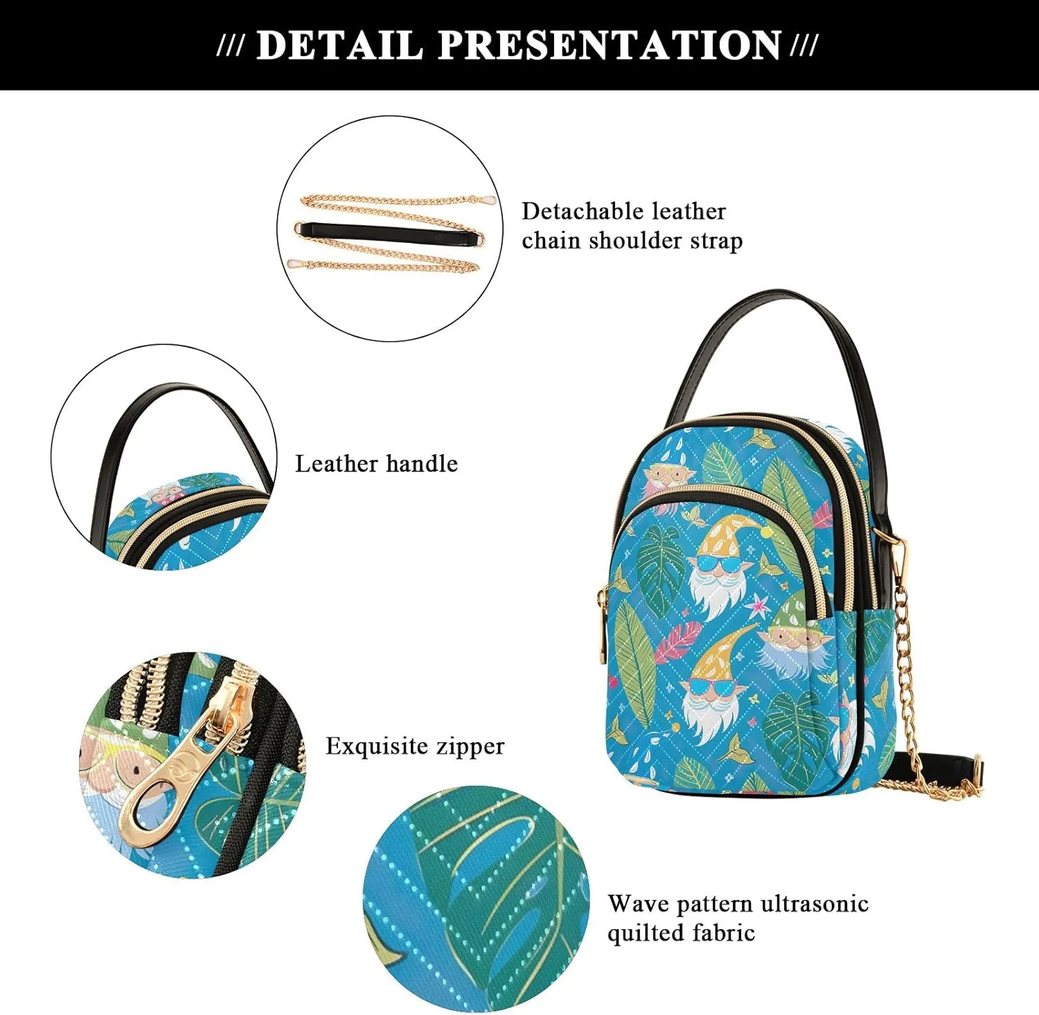 Women's Crossbody Bags Quilted Purse with Chain Phone Purse Handbag
