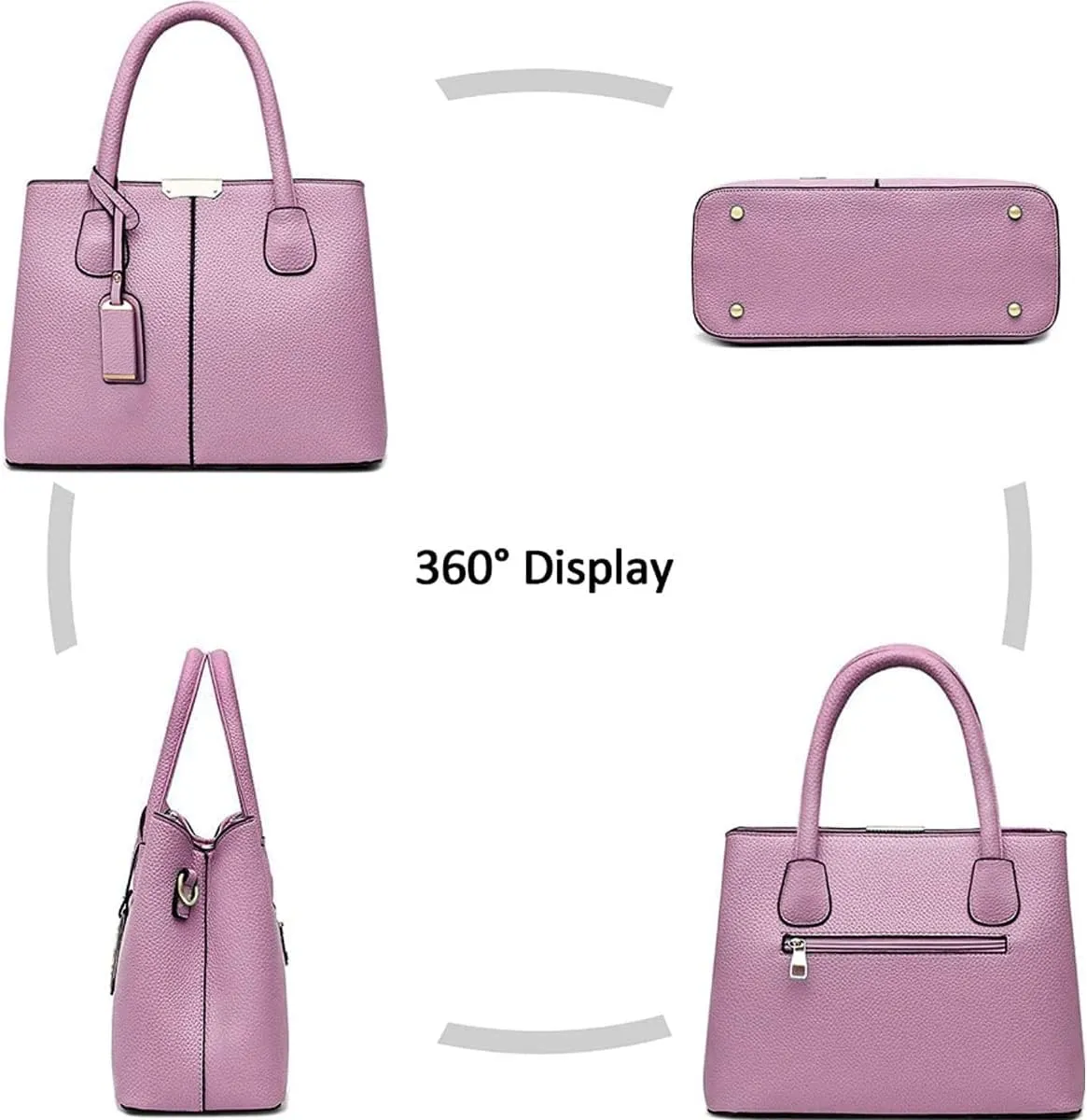 Womens Handbags and Purses Fashion Top Handle Satchel Tote PU Leather Shoulder Bags