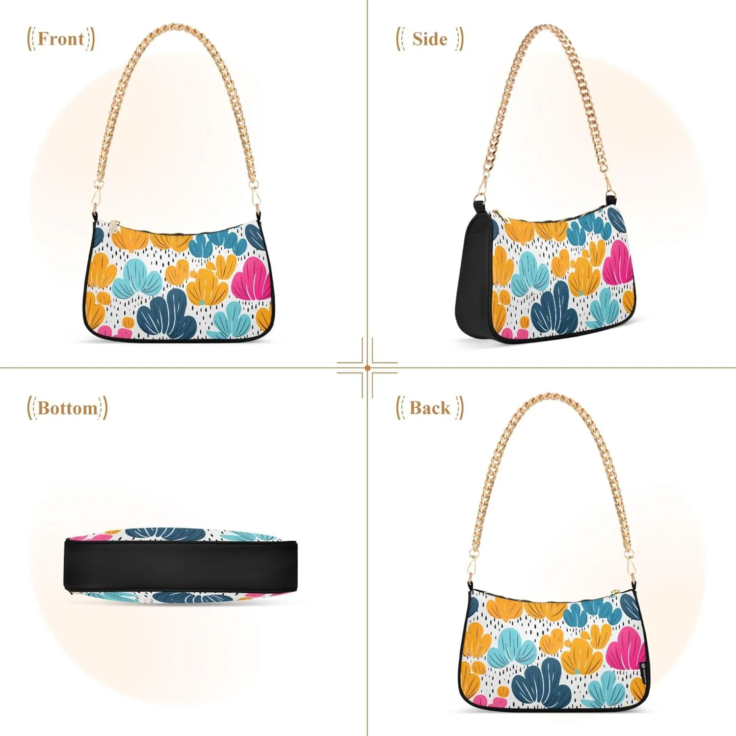 Women's Handbags Tote Crossbody Bag Stylish Purse Ladies Shoulder Bag Handbag 3d Neon Love Heart Crescent Bag