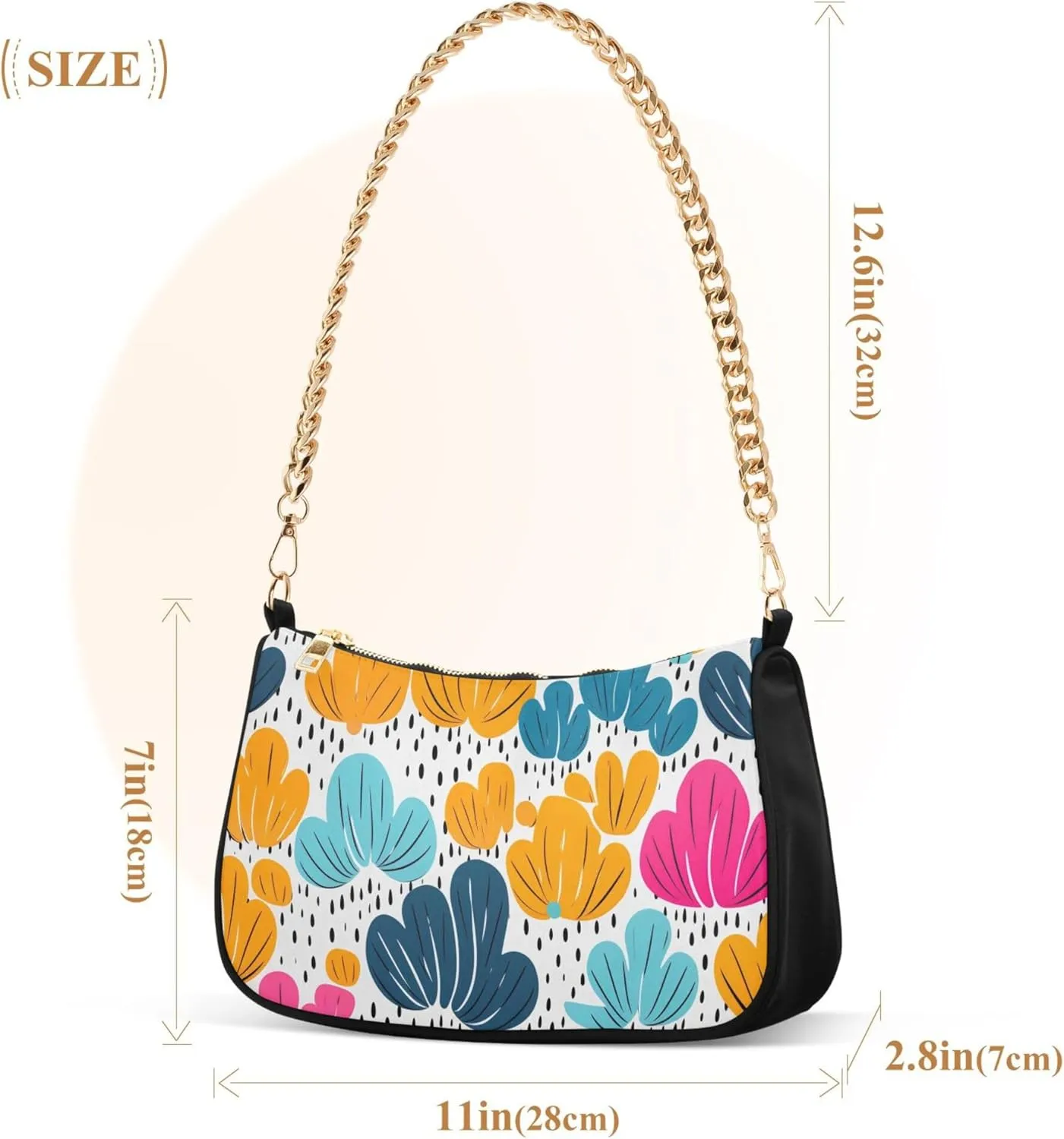 Women's Handbags Tote Crossbody Bag Stylish Purse Ladies Shoulder Bag Handbag 3d Neon Love Heart Crescent Bag