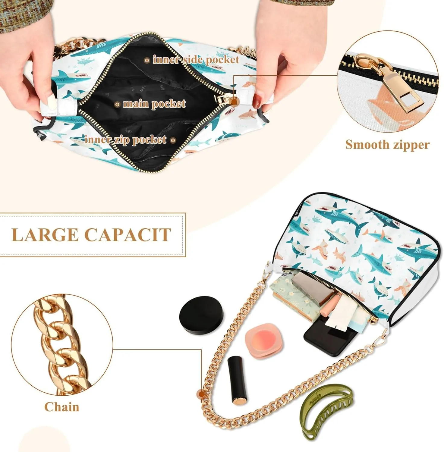 Women's Handbags Tote Crossbody Bag Stylish Purse Ladies Shoulder Bag Handbag 3d Neon Love Heart Crescent Bag
