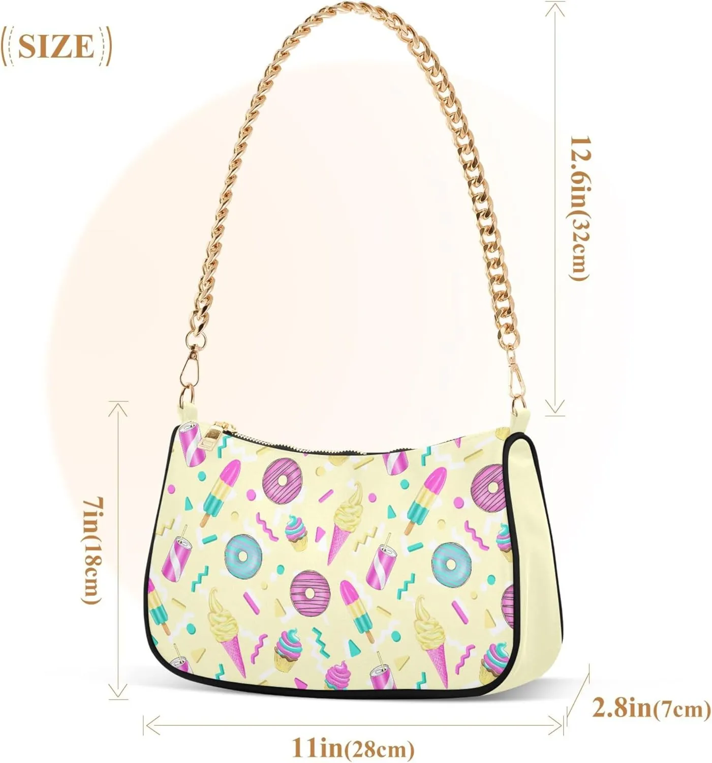 Women's Handbags Tote Crossbody Bag Stylish Purse Ladies Shoulder Bag Handbag Monochrome Checkerboard Crescent Bag