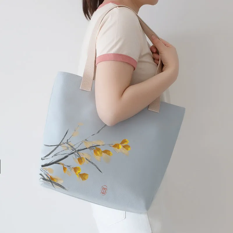 Women's Large Capacity Canvas Artistic Shoulder Tote Bag