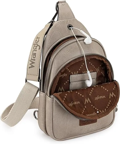 Wrangler Sling Bag/Crossbody/Chest Bag Dual Zippered Compartment