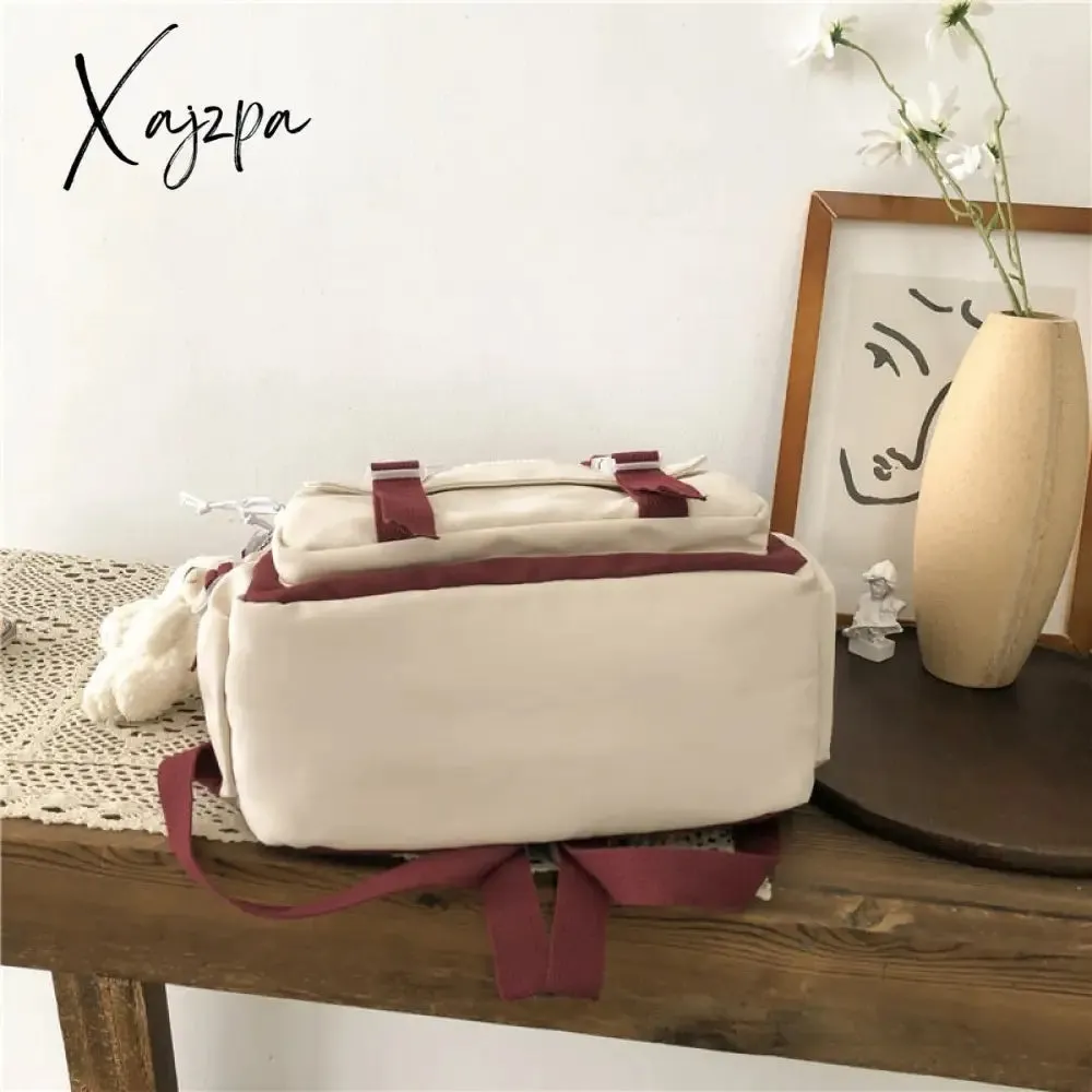 Xajzpa - Fashion Waterproof Women Backpack Teenager Girl Kawaii BookBag Laptop Rucksack Cute Student School Bag Mochila Female