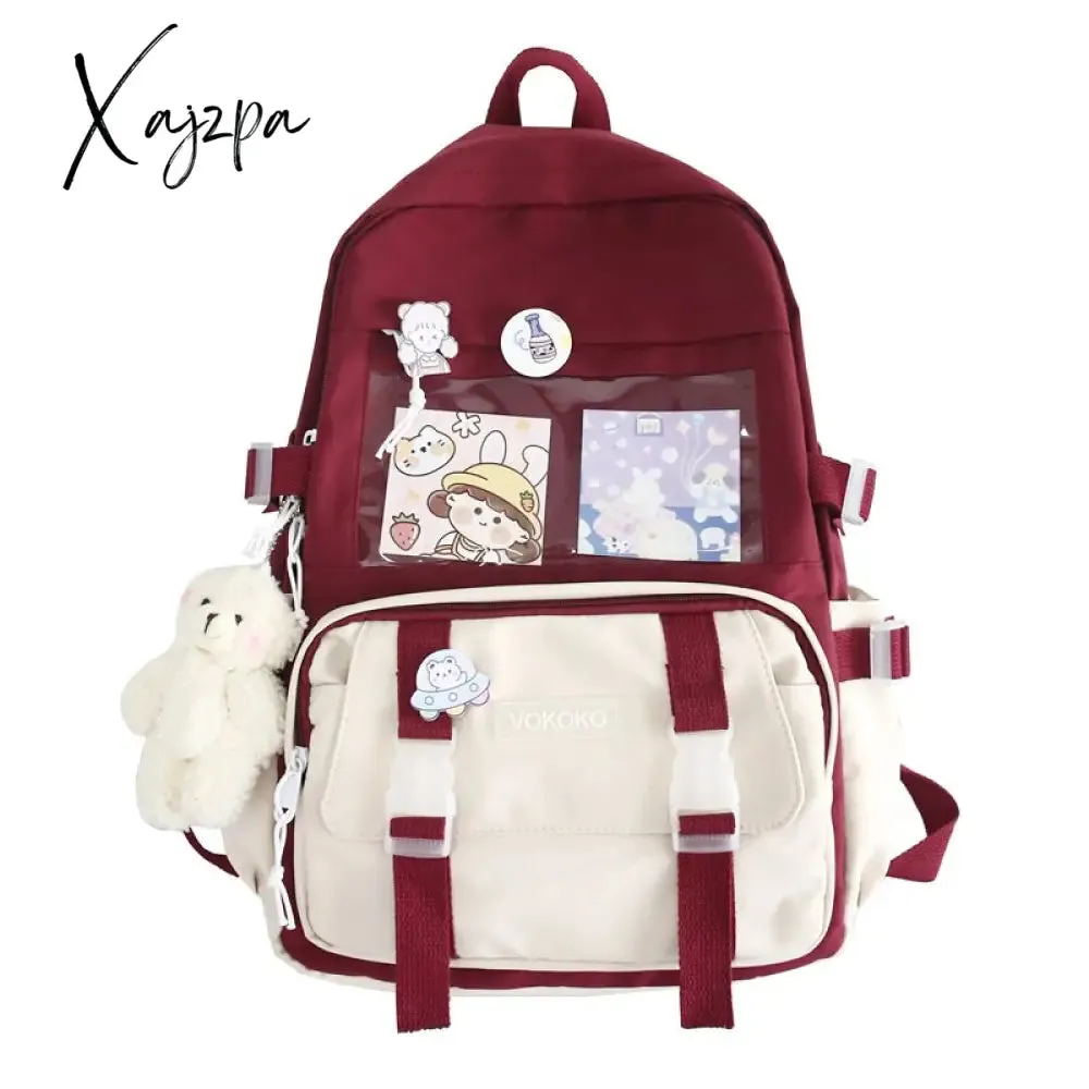 Xajzpa - Fashion Waterproof Women Backpack Teenager Girl Kawaii BookBag Laptop Rucksack Cute Student School Bag Mochila Female