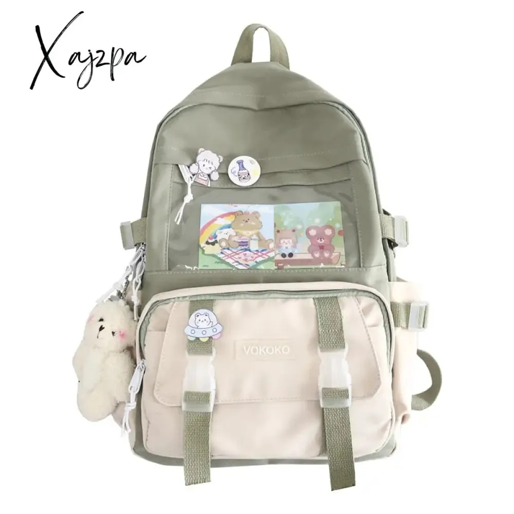 Xajzpa - Fashion Waterproof Women Backpack Teenager Girl Kawaii BookBag Laptop Rucksack Cute Student School Bag Mochila Female