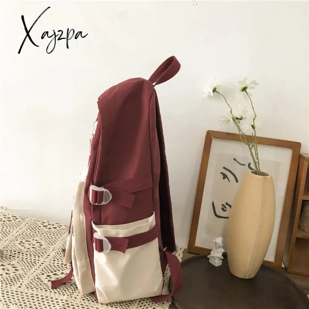 Xajzpa - Fashion Waterproof Women Backpack Teenager Girl Kawaii BookBag Laptop Rucksack Cute Student School Bag Mochila Female