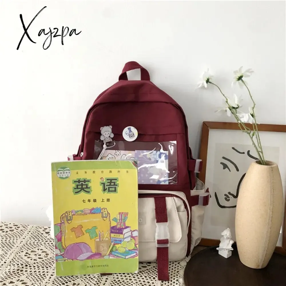 Xajzpa - Fashion Waterproof Women Backpack Teenager Girl Kawaii BookBag Laptop Rucksack Cute Student School Bag Mochila Female