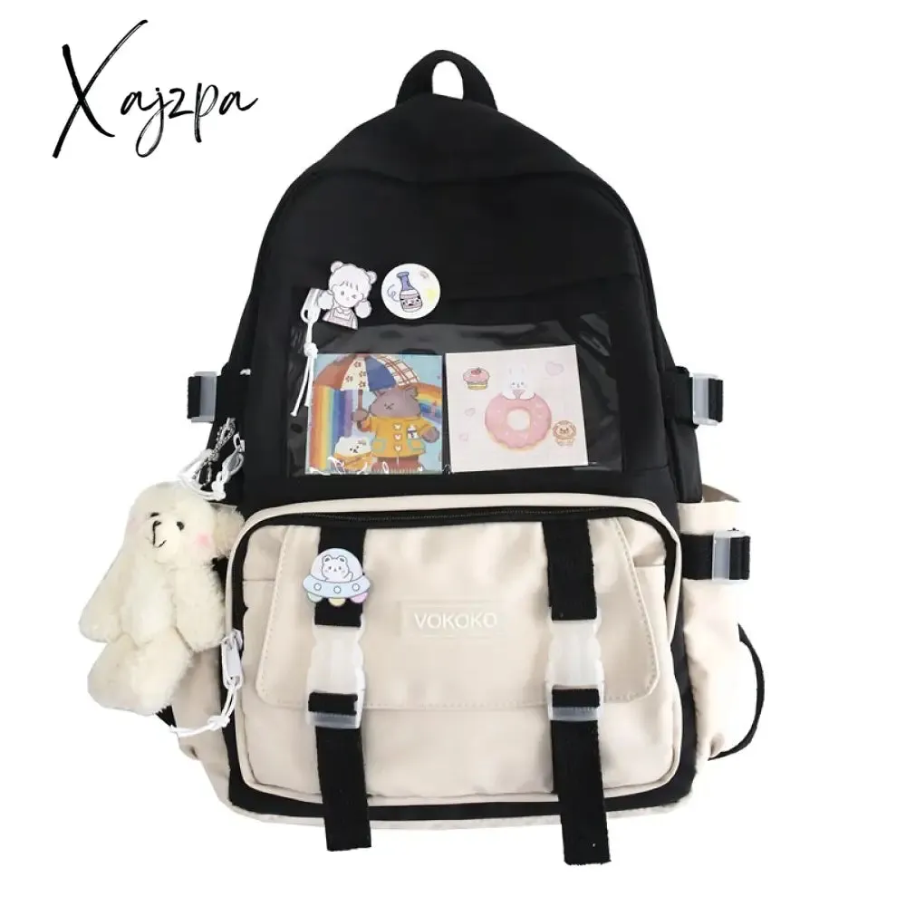 Xajzpa - Fashion Waterproof Women Backpack Teenager Girl Kawaii BookBag Laptop Rucksack Cute Student School Bag Mochila Female