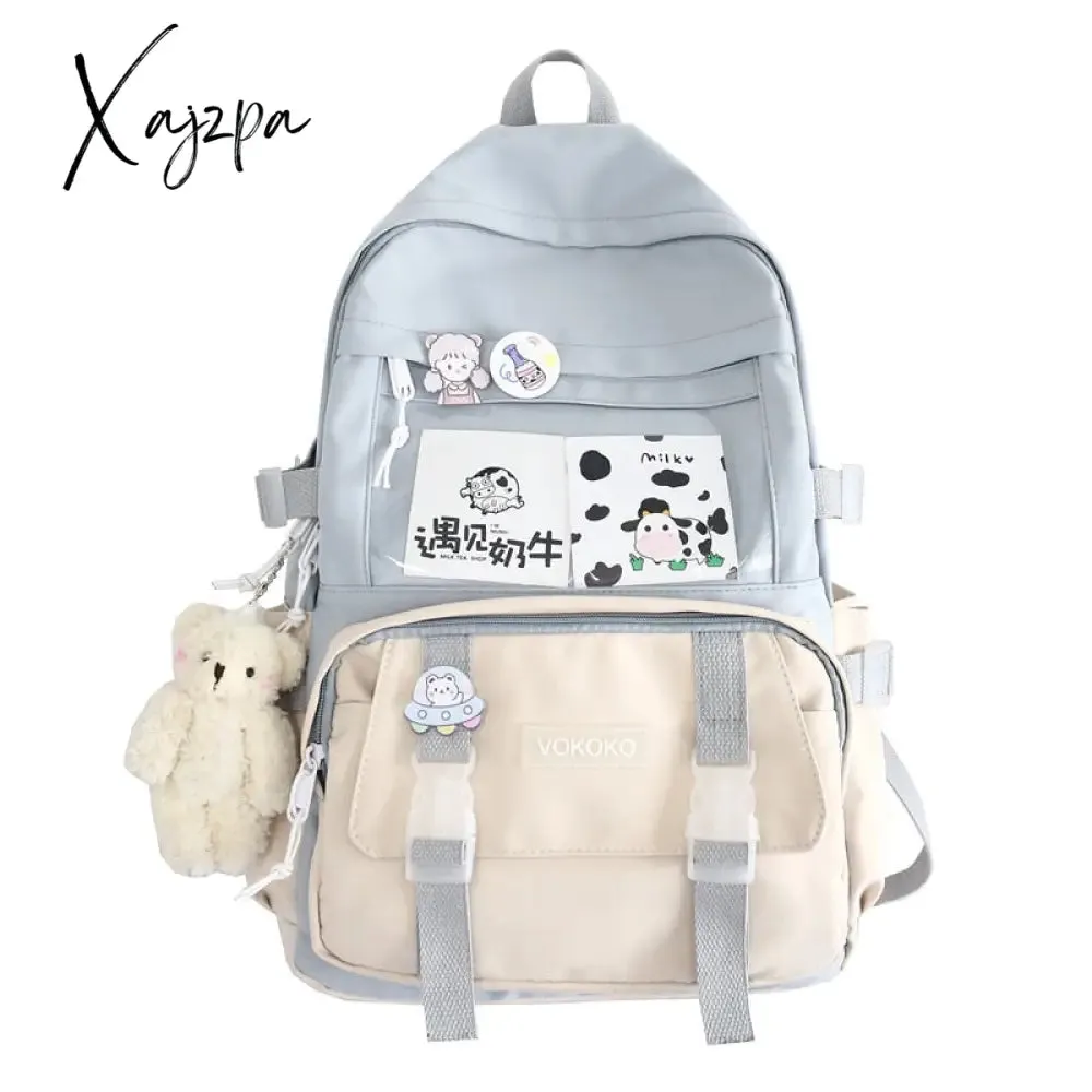 Xajzpa - Fashion Waterproof Women Backpack Teenager Girl Kawaii BookBag Laptop Rucksack Cute Student School Bag Mochila Female