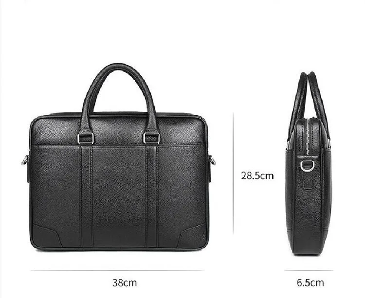 YAAGLE Brief Genuine Leather Messenger Handbag Briefcase for Men YG7400