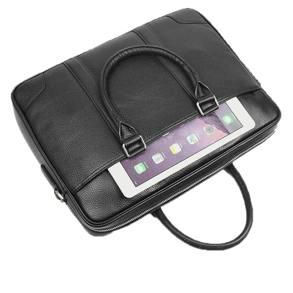 YAAGLE Brief Genuine Leather Messenger Handbag Briefcase for Men YG7400