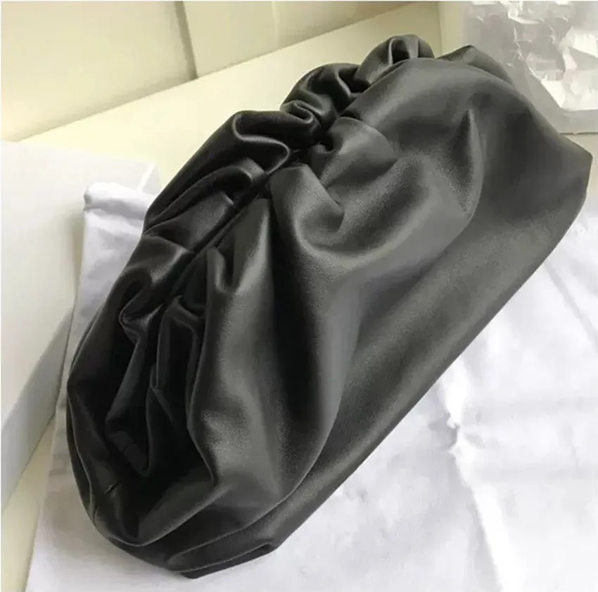 YAAGLE Fashion Female Real Leather Ruffled Drawstring Clutch Bag YG00265