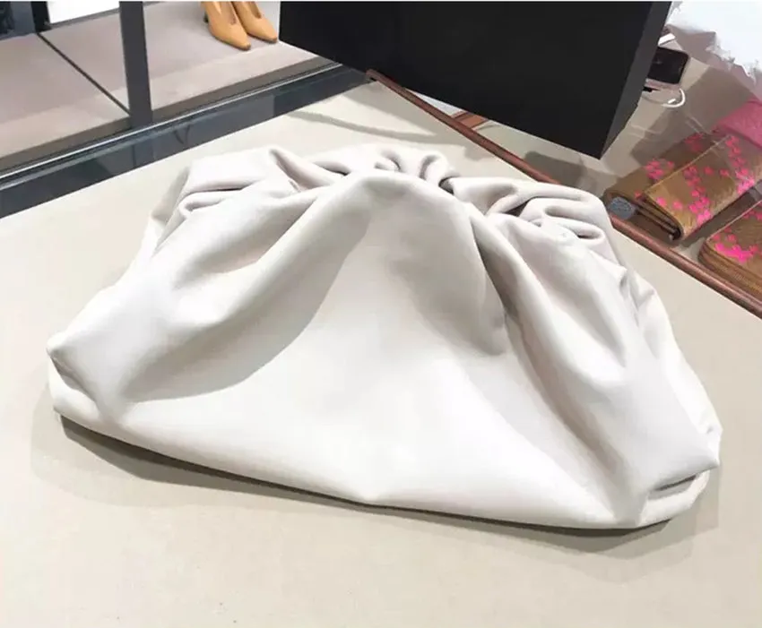 YAAGLE Fashion Female Real Leather Ruffled Drawstring Clutch Bag YG00265