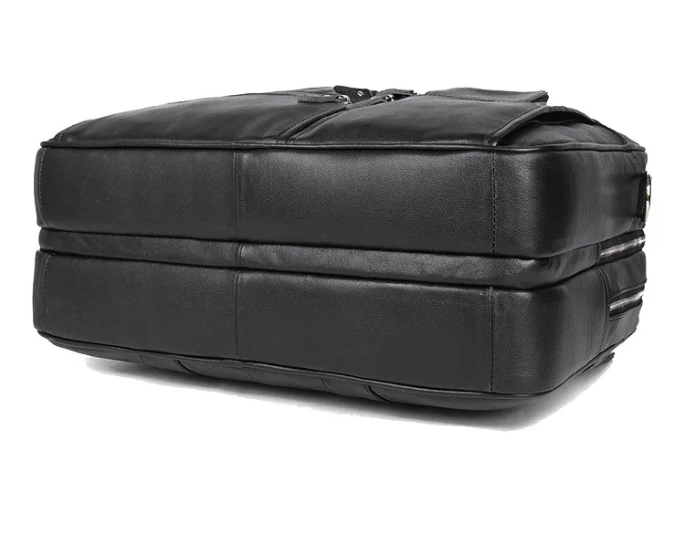 YAAGLE Multi-pockets Crazy Horse Leather Briefcase Handbag for Men YG7387