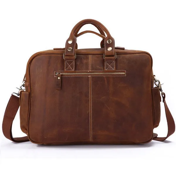 YAAGLE Multi-pockets Real Leather Hand Briefcase for Men YG7028