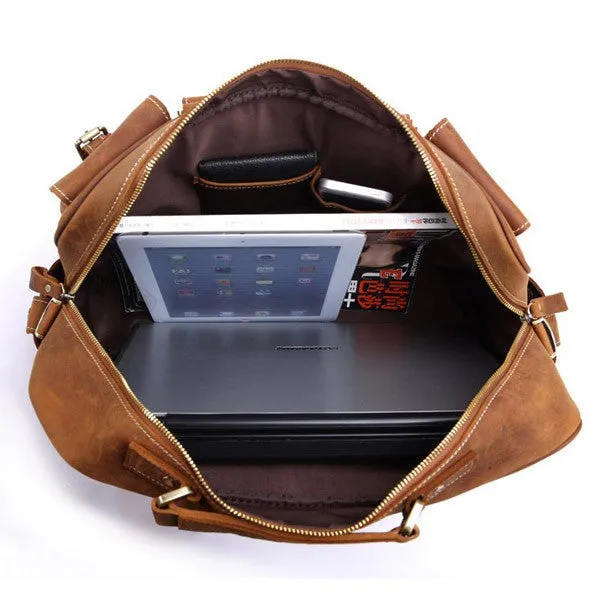 YAAGLE Multi-pockets Real Leather Hand Briefcase for Men YG7028