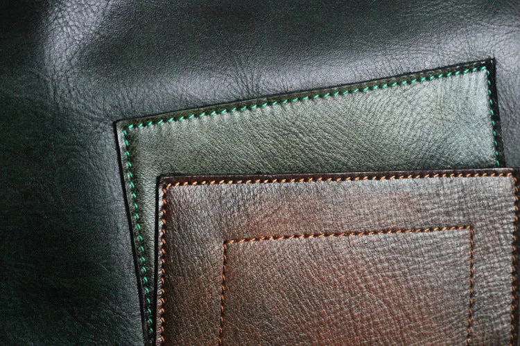 YAAGLE Women Personalized Real Leather Patchwork Handbag YGPD2107