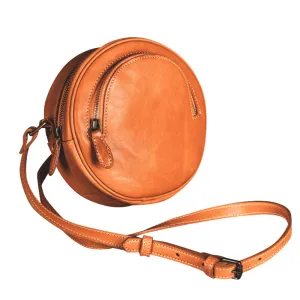 YAAGLE Women Personalized Tanned Leather Round Shoulder Bags YG7120
