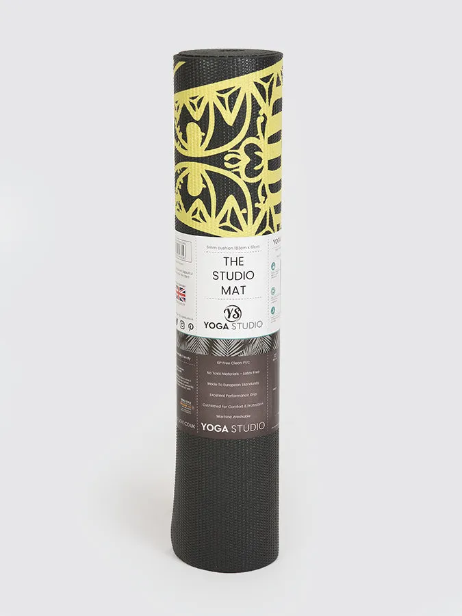 Yellow Elephant Yoga Mat - Grey & Yellow