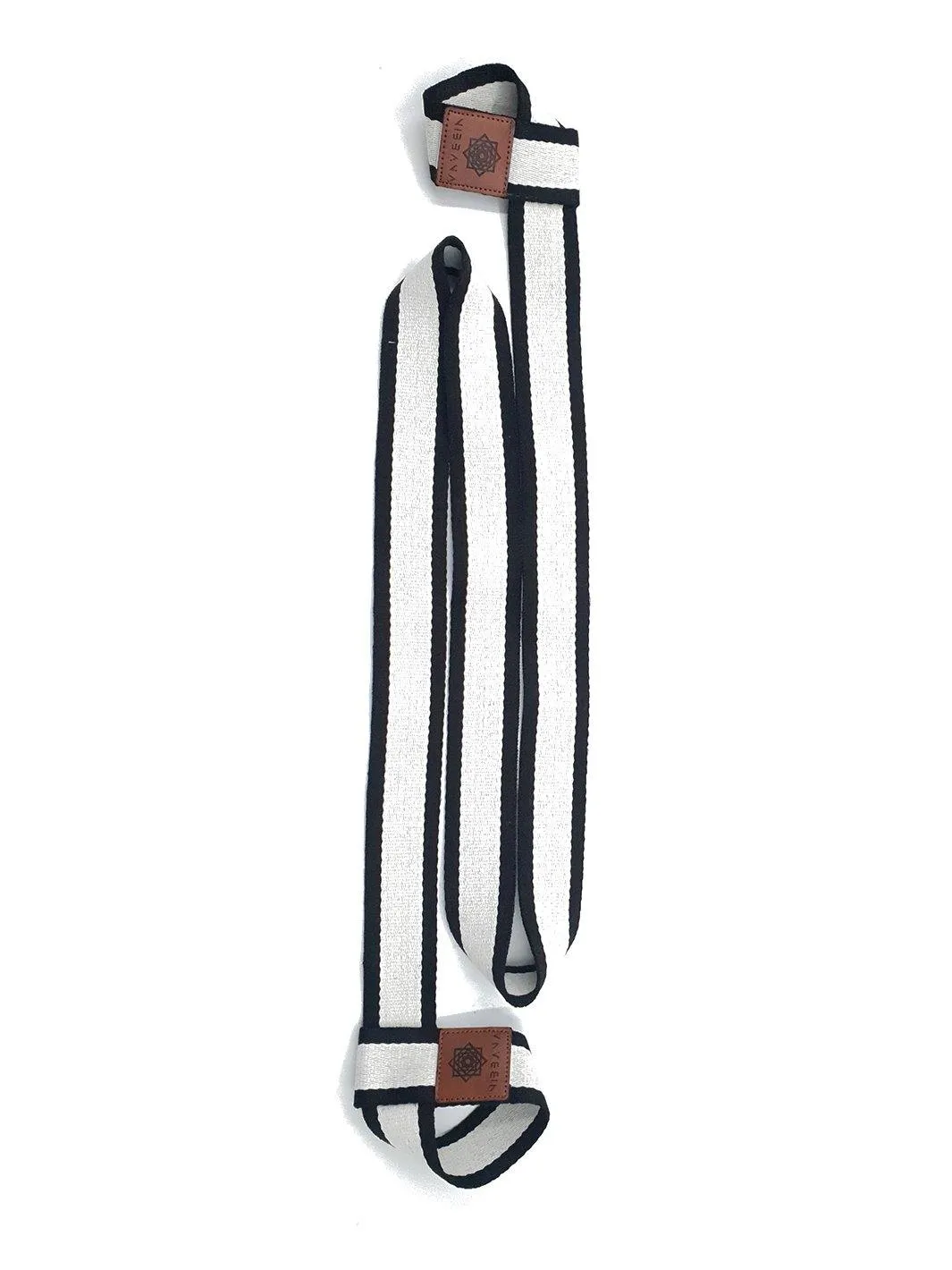 Yoga Mat Carry Strap Black White