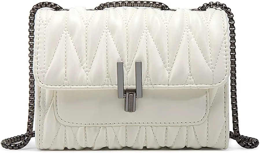 YXBQueen Quilted Leather Handbag Designer Crossbody Bags Women Purses and Handbags