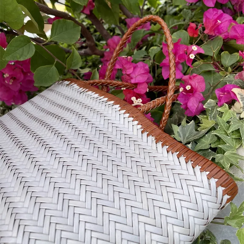 Zephyra | Handwoven Straw & Leather Tote Bag