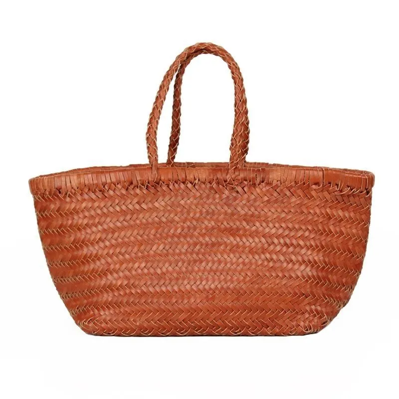 Zephyra | Handwoven Straw & Leather Tote Bag